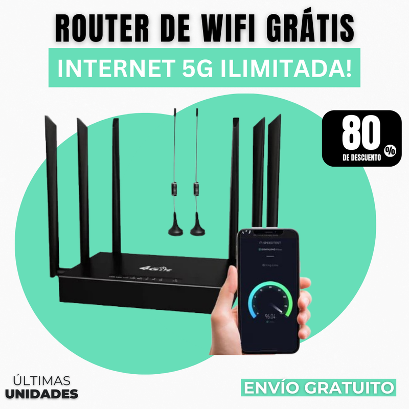 ROUTER WIFI GRATUITO (ULTRALINK) INTERNET 5G ILIMITADA | CIERRE DE LA TIENDA - CONTRA ENTREGA ENVÍO GRATIS