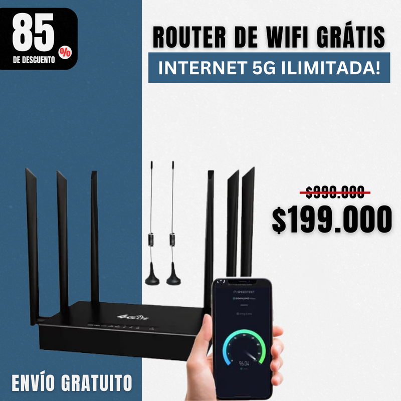 ROUTER WIFI GRATUITO (ULTRALINK) INTERNET 5G ILIMITADA | CIERRE DE LA TIENDA - CONTRA ENTREGA ENVÍO GRATIS