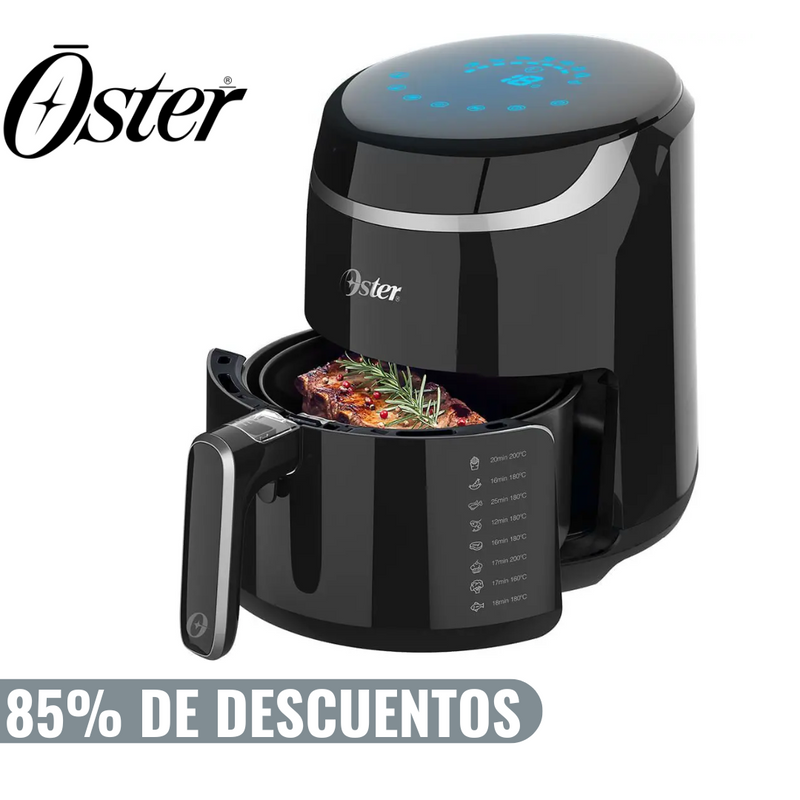 FREIDORA DE AIRE ELÉCTRICA SIN ACEITE OSTER DIGITAL + 100 UNIDADES DE PAPEL DESCARTABLE ANTIADHERENTE PARA AIR FRYER DE REGALLO  | QUEDAN 6 UNIDADES - CIERRE DE LA TIENDA - CONTRA ENTREGA ENVÍO GRATIS